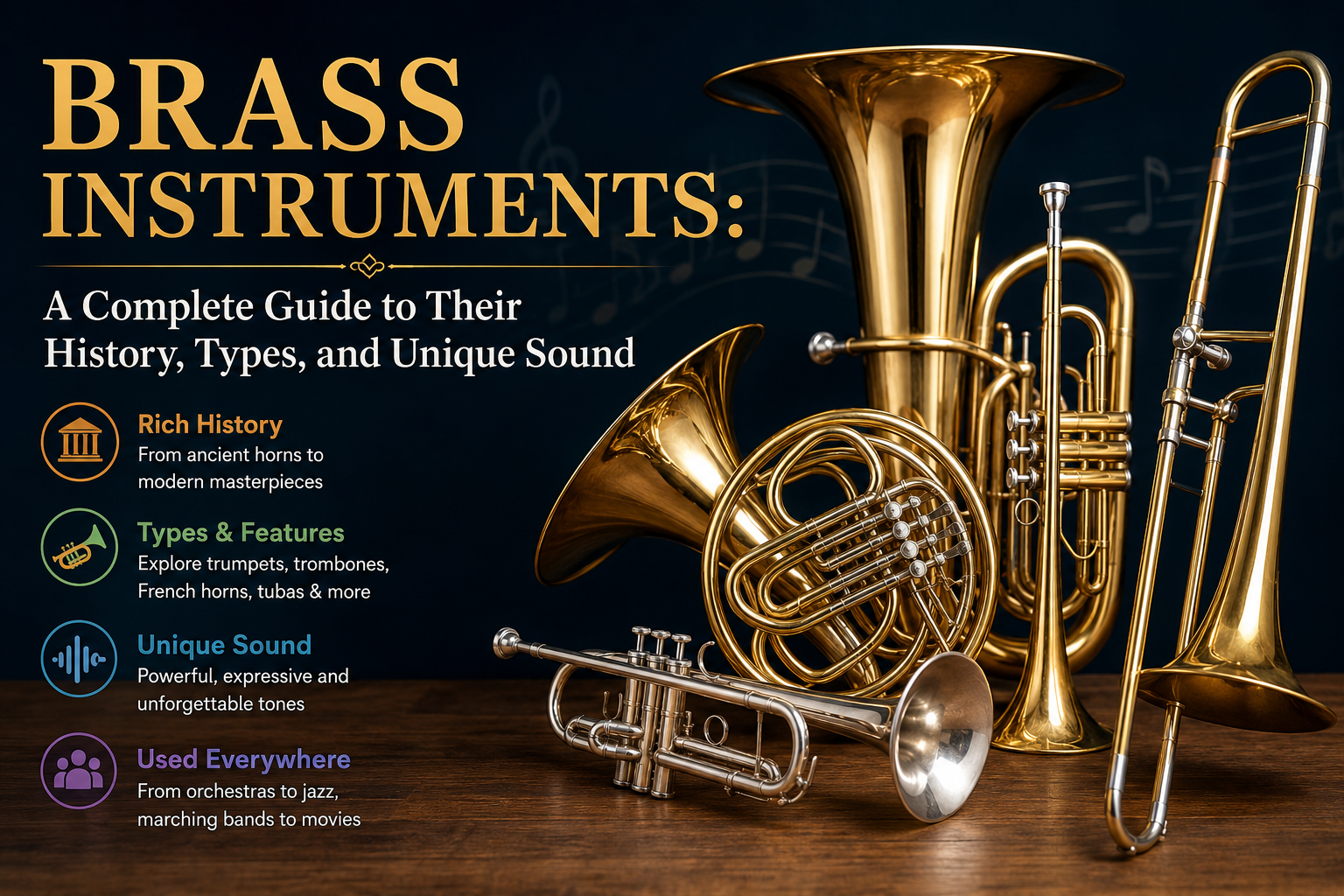 Brass Instruments: A Complete Guide to Their History, Types, and Unique Sound
